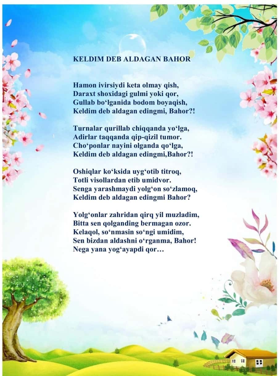 Bahor fasli uchun she'rlar to'plami 2