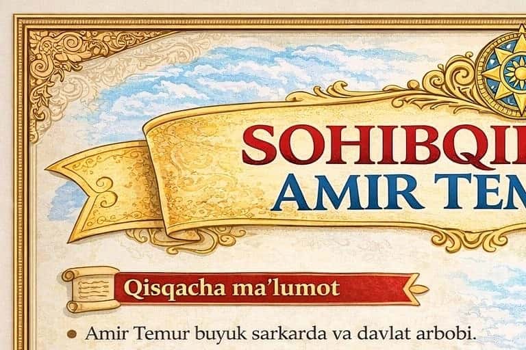Sohibqiron Amir Temur 1