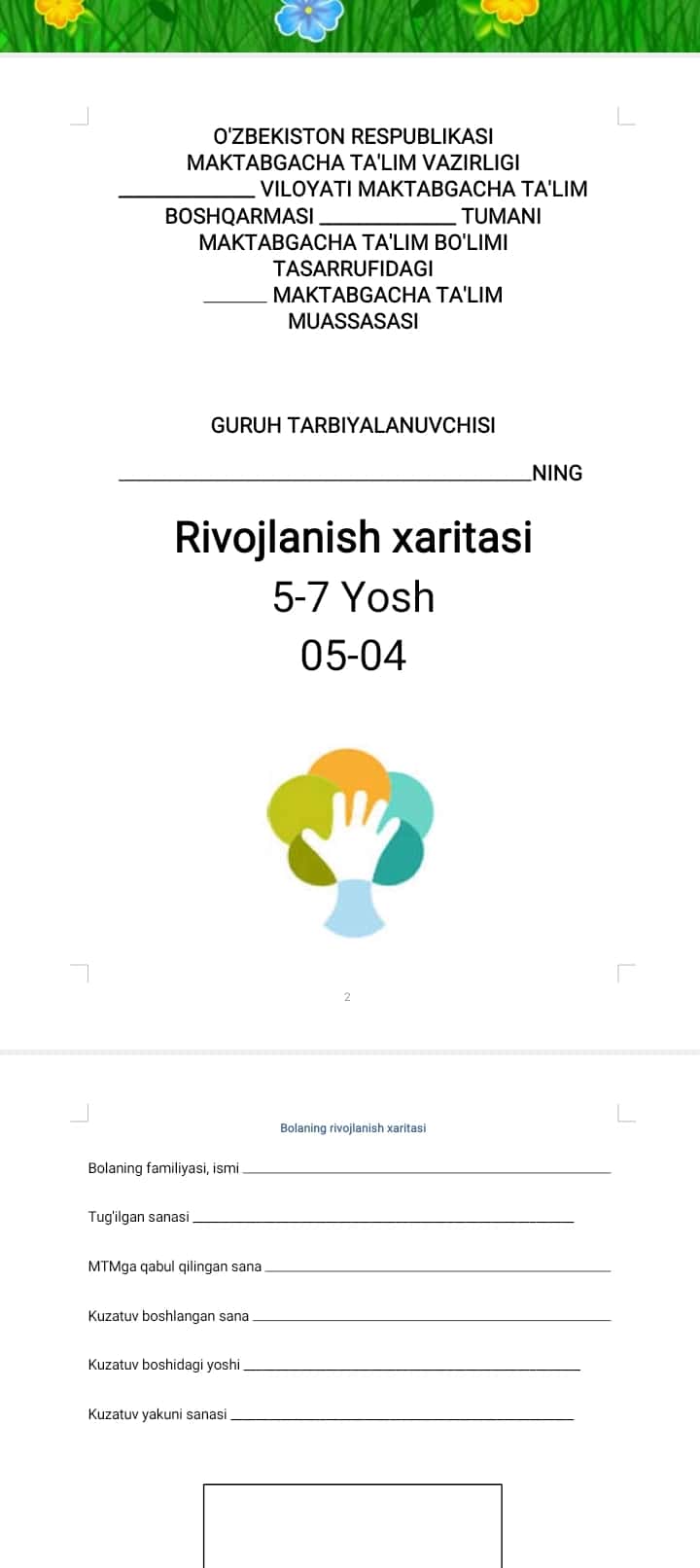 5-7 yosh rivojlanish xaritasi 1