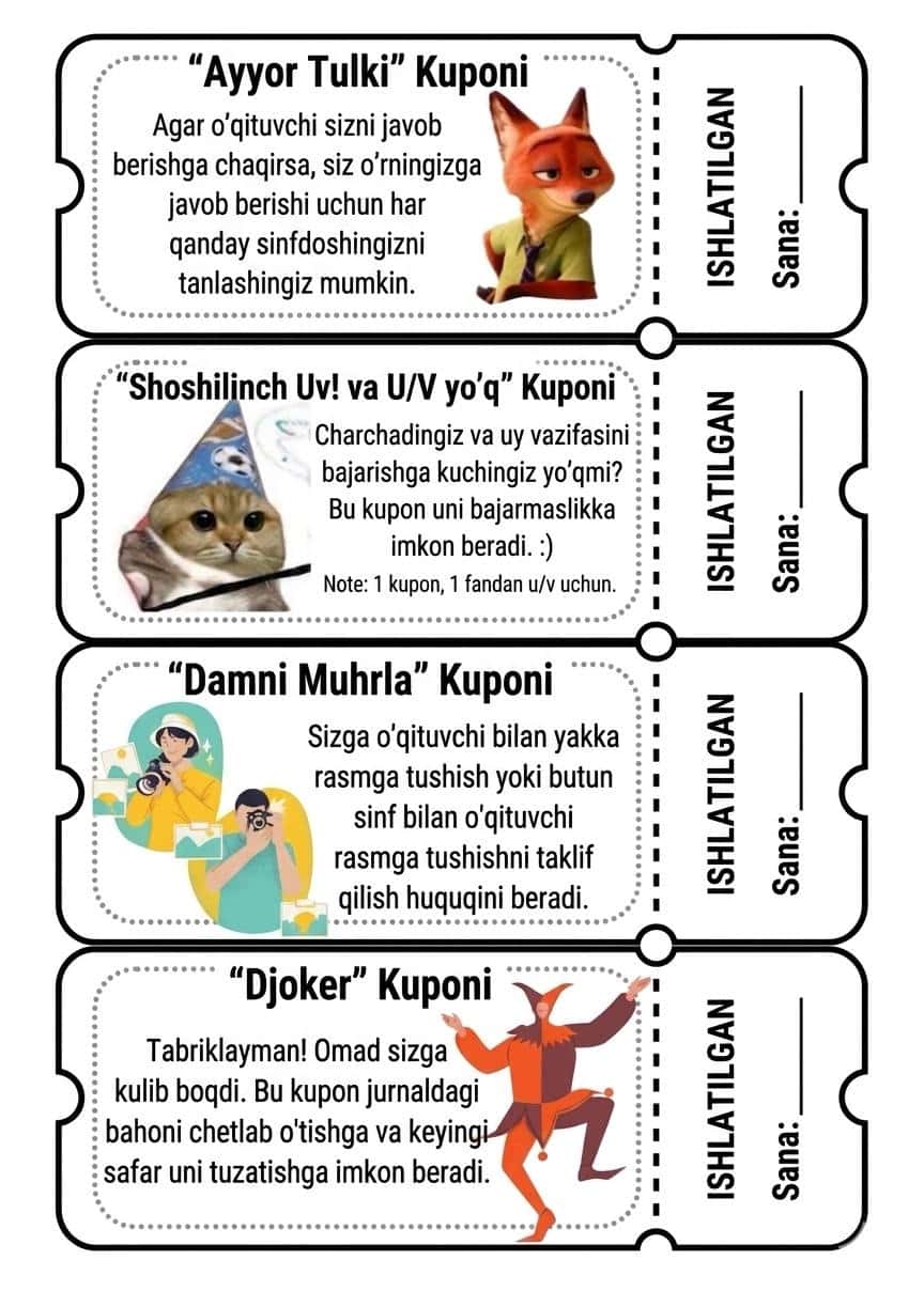 Sinf qoidalari 2