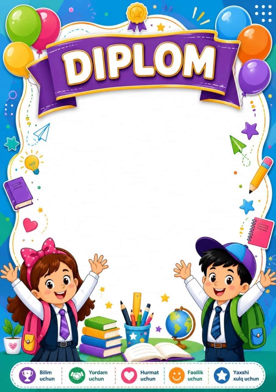 Diplom. Bog'cha bitiruvchisiga 2