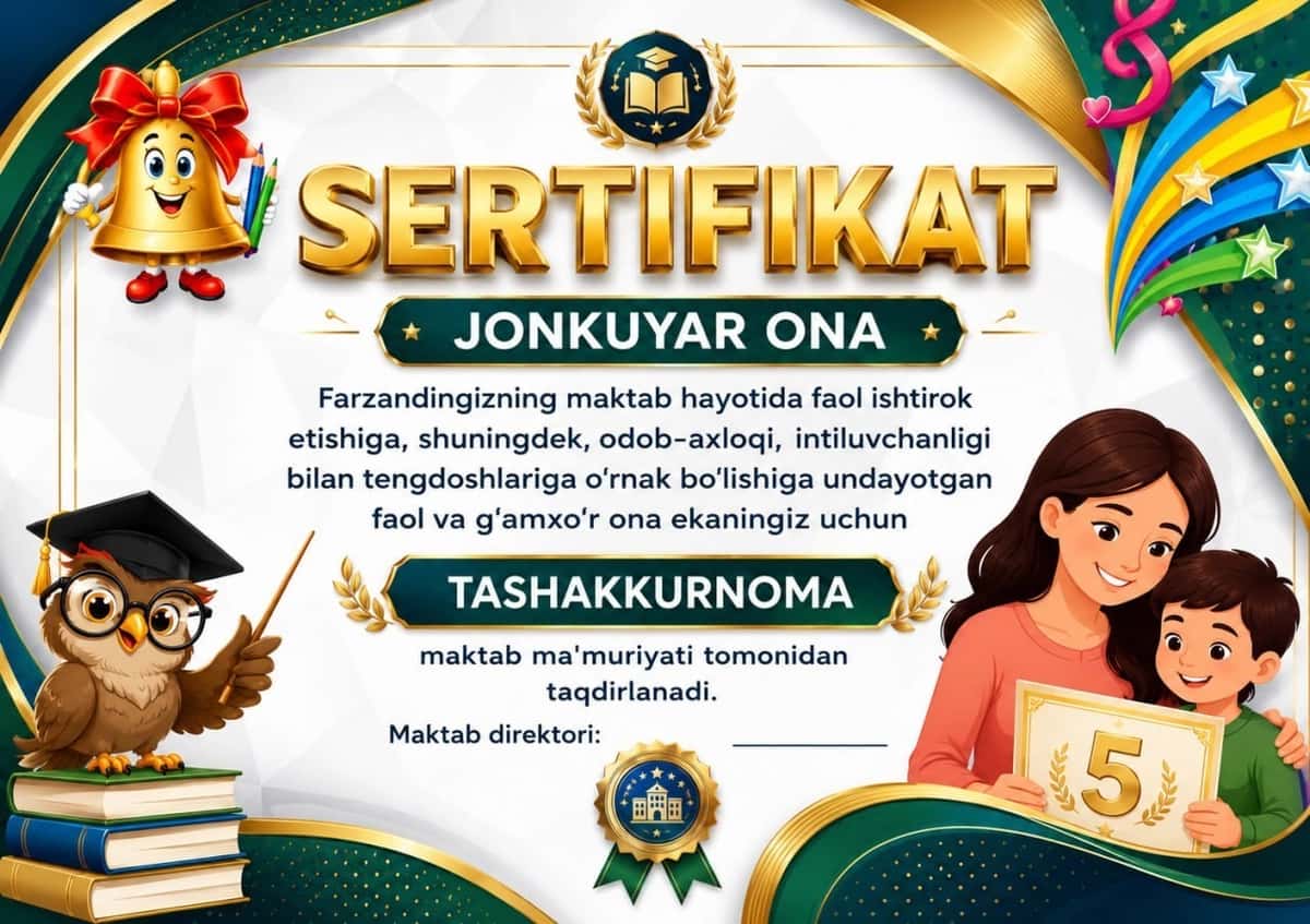 Sertifikat, Faxriy yorliq 2