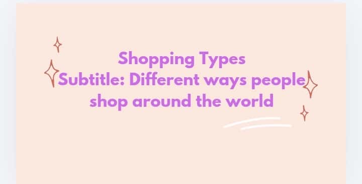 Shopping Types | 15-slide Presentation | B1-B2 English Lesson 1