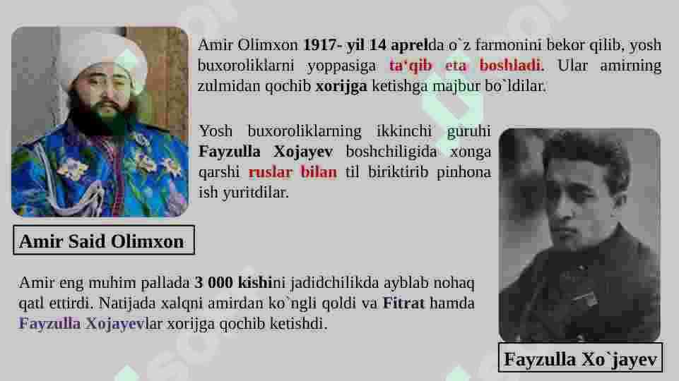 Xorazm va Buxoroda xonligi va amirligini yemirilishi 8