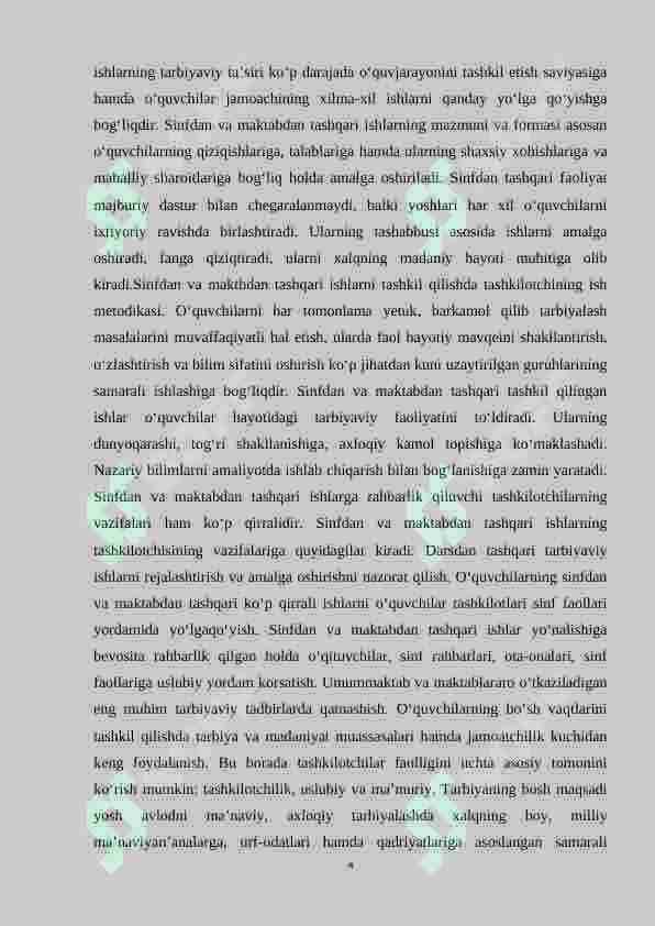 Boshlang‘ich sinfda ona tilidan sinfdan tashqari ishlarni tashkil qilish metodlari 4