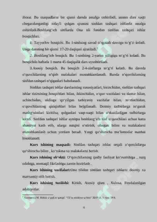 Boshlang‘ich sinfda ona tilidan sinfdan tashqari ishlarni tashkil qilish metodlari 6