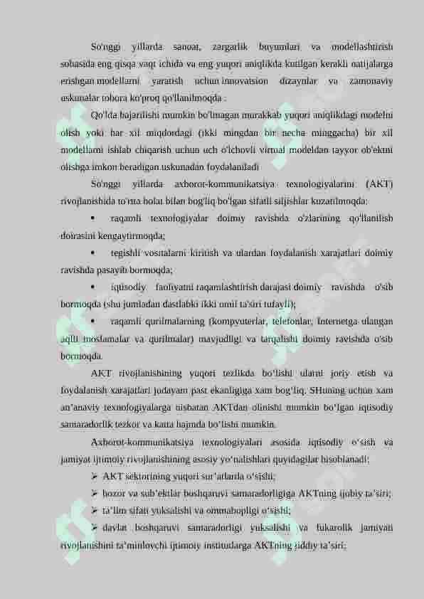 O'ZBEKISTONDA RAQAMLI IQTISODIYOTNI RIVOJLANTIRISHNING USTUVOR YO'NALISHLARI VA VAZIFALARI 4