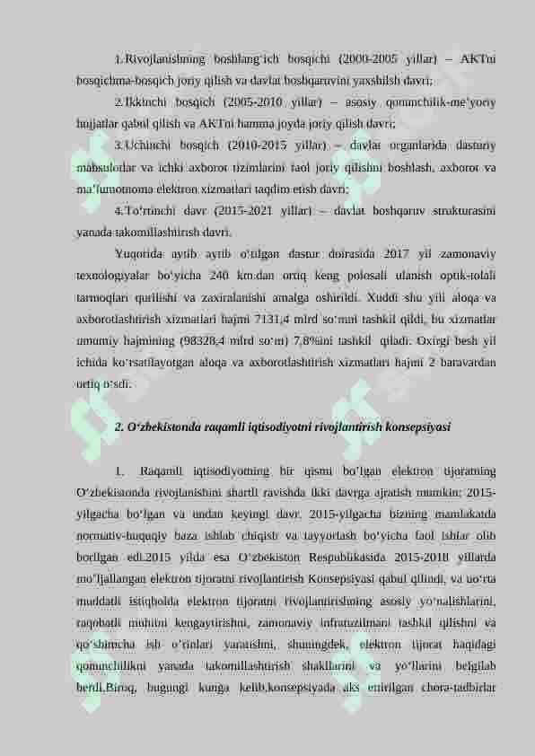 O'ZBEKISTONDA RAQAMLI IQTISODIYOTNI RIVOJLANTIRISHNING USTUVOR YO'NALISHLARI VA VAZIFALARI 6