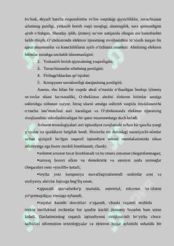 O'ZBEKISTONDA RAQAMLI IQTISODIYOTNI RIVOJLANTIRISHNING USTUVOR YO'NALISHLARI VA VAZIFALARI 8