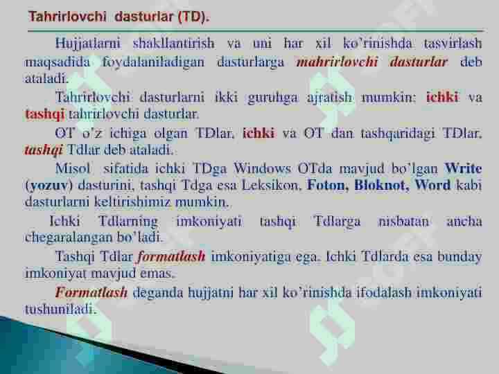 Mutaxassislik masalalarida axborot texnologiyalarini qo'llash 4