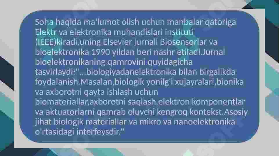 Bioelektronika 4