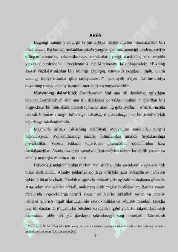 Boshlang‘ich sinf o‘quvchilarining imloviy savodxonligini shakllantirishda diktantlardan foydalanish 3