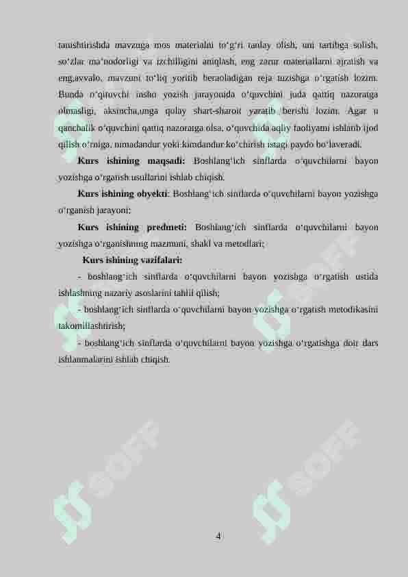 Boshlang'ich sinfda bayon yozishga o‘rgatish 4