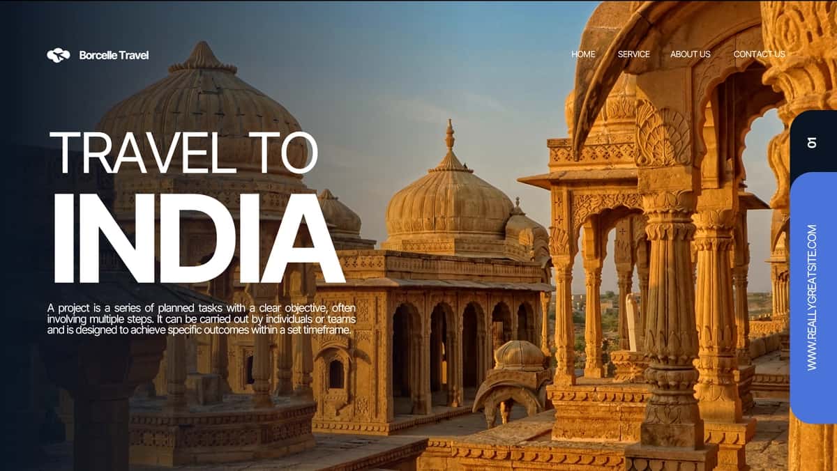 Travel to India shablon va ma'lumotlar 1