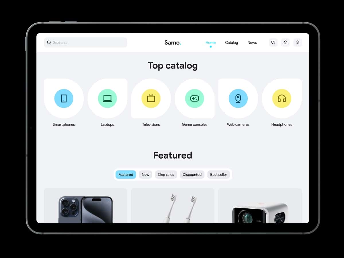 E-commerce website template - Samo. 2