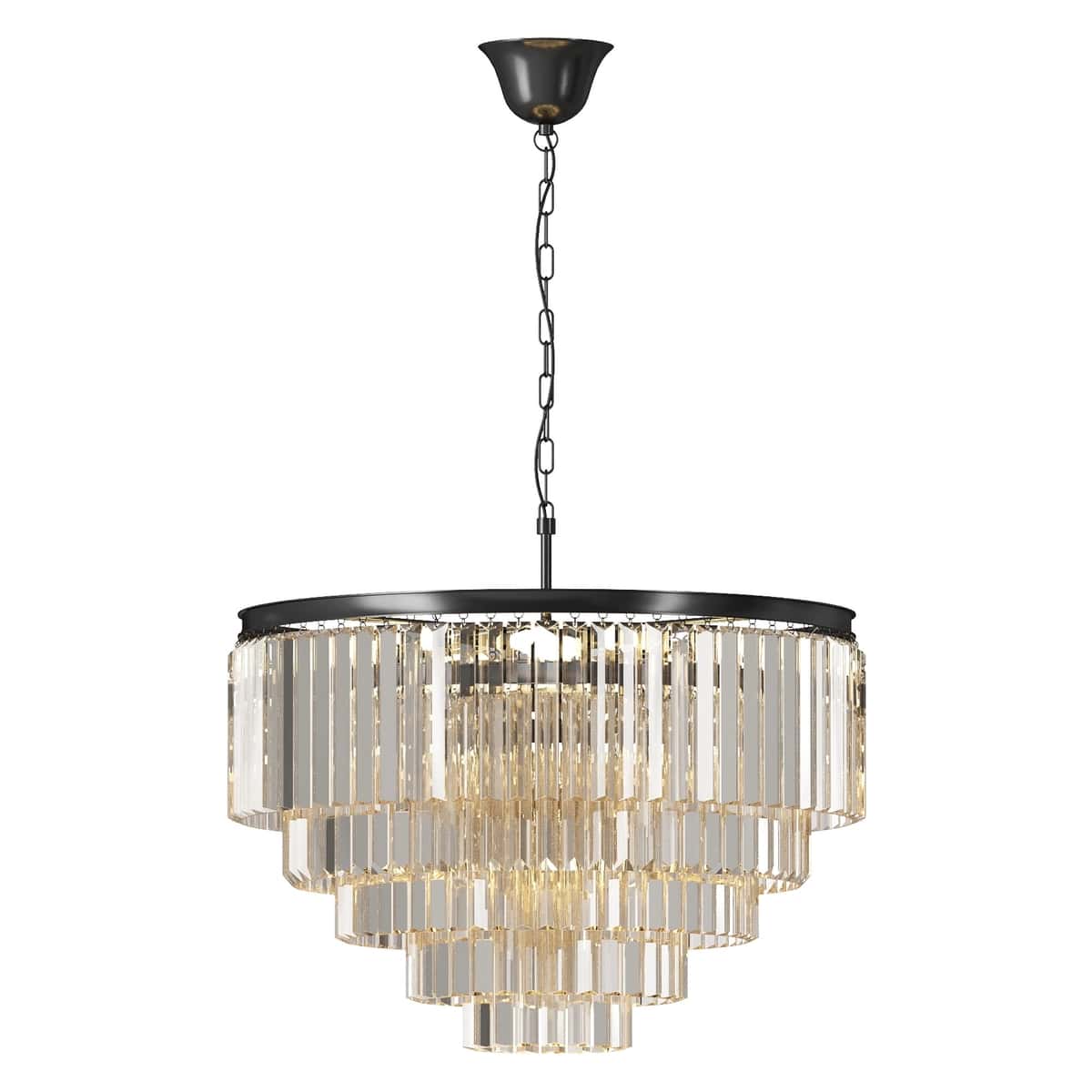 WOMO Tiered Crystal Prism Chandelier 2