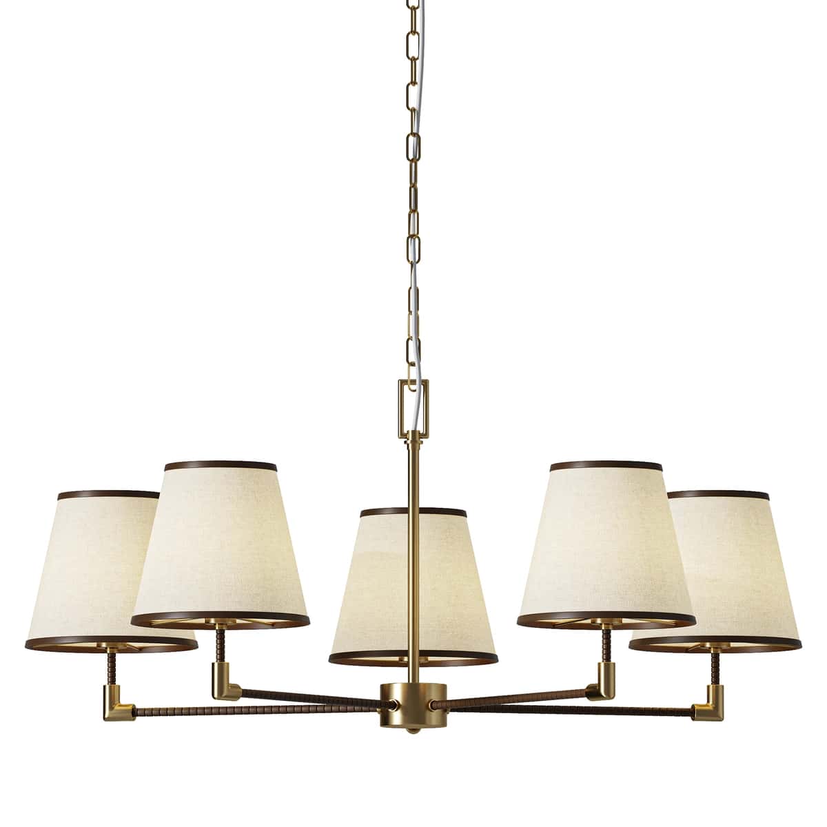 Gonzalez Modern 5 Light Textile Chandelier 1