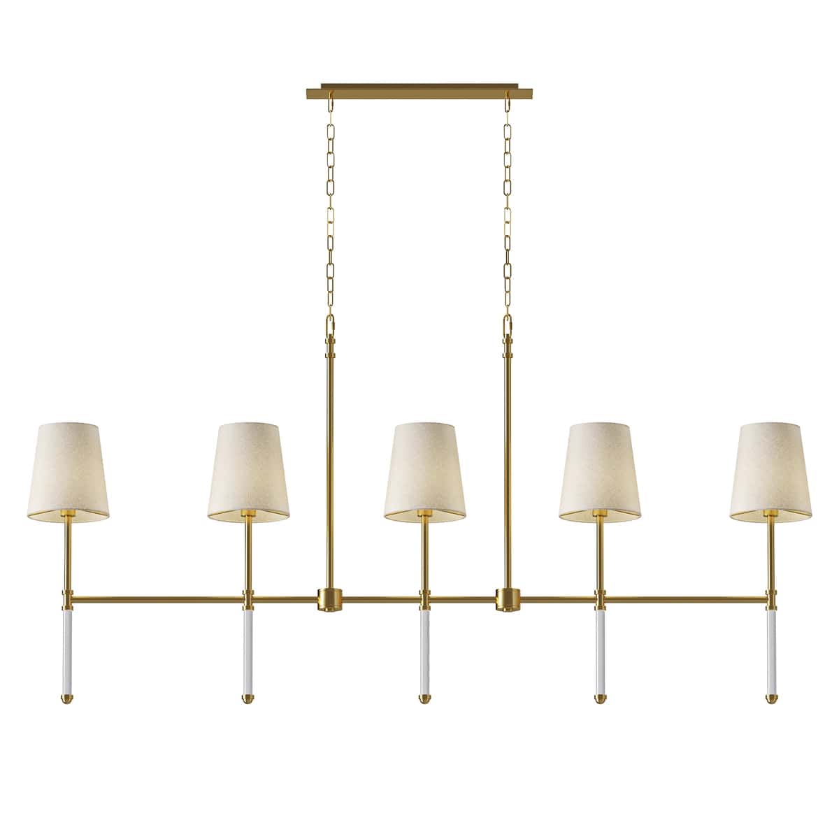 DEMIAN LONG slatted chandelier 1