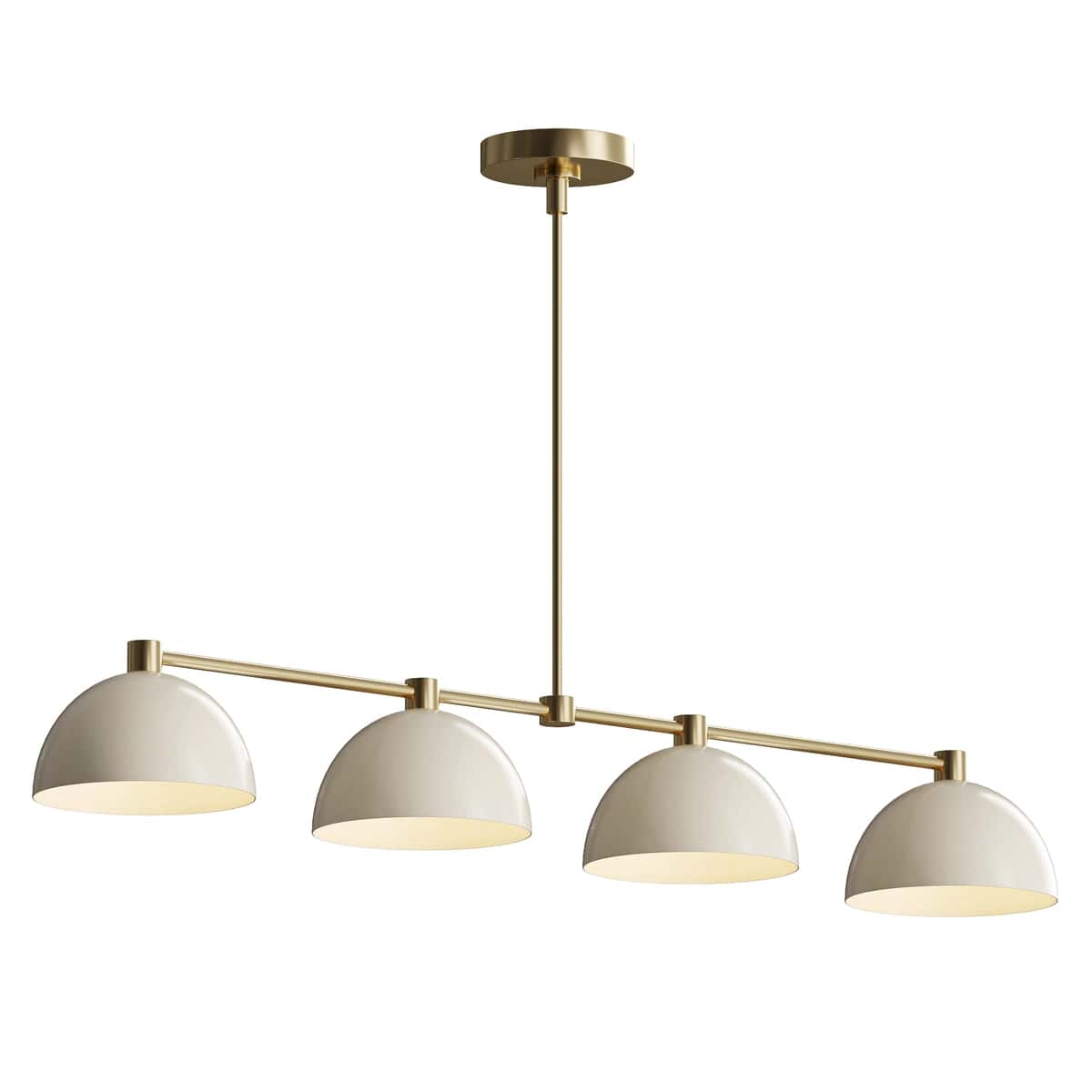 Handmade brass chandelier linear lamp brass dining room 1
