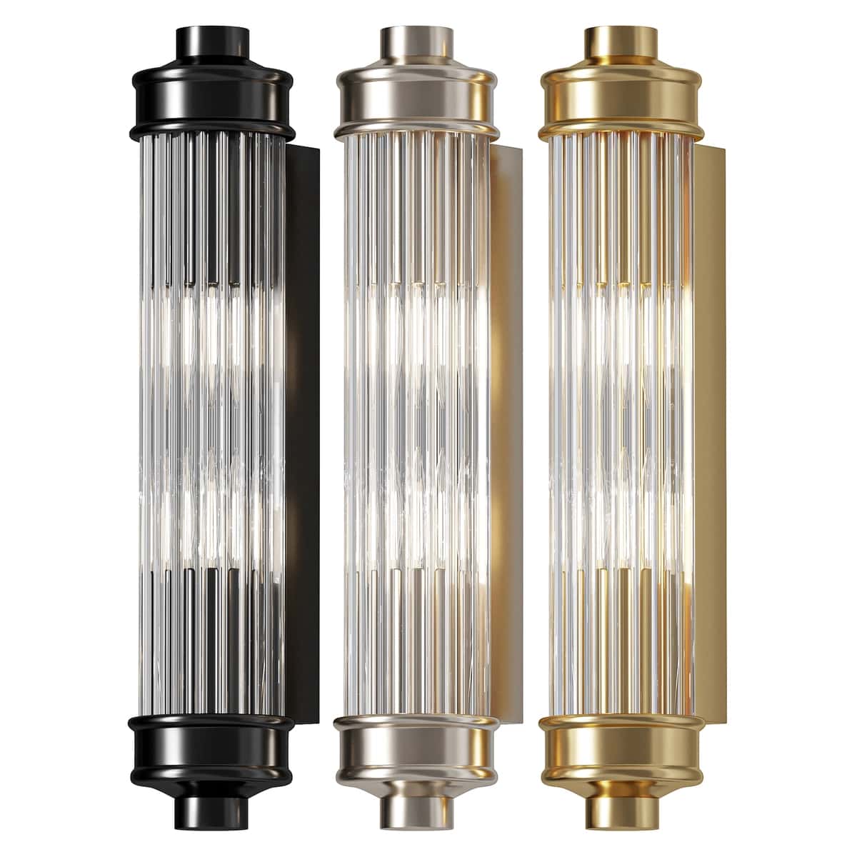 Belae Modern Sleek Cylindrical Glass Wall Sconce 1