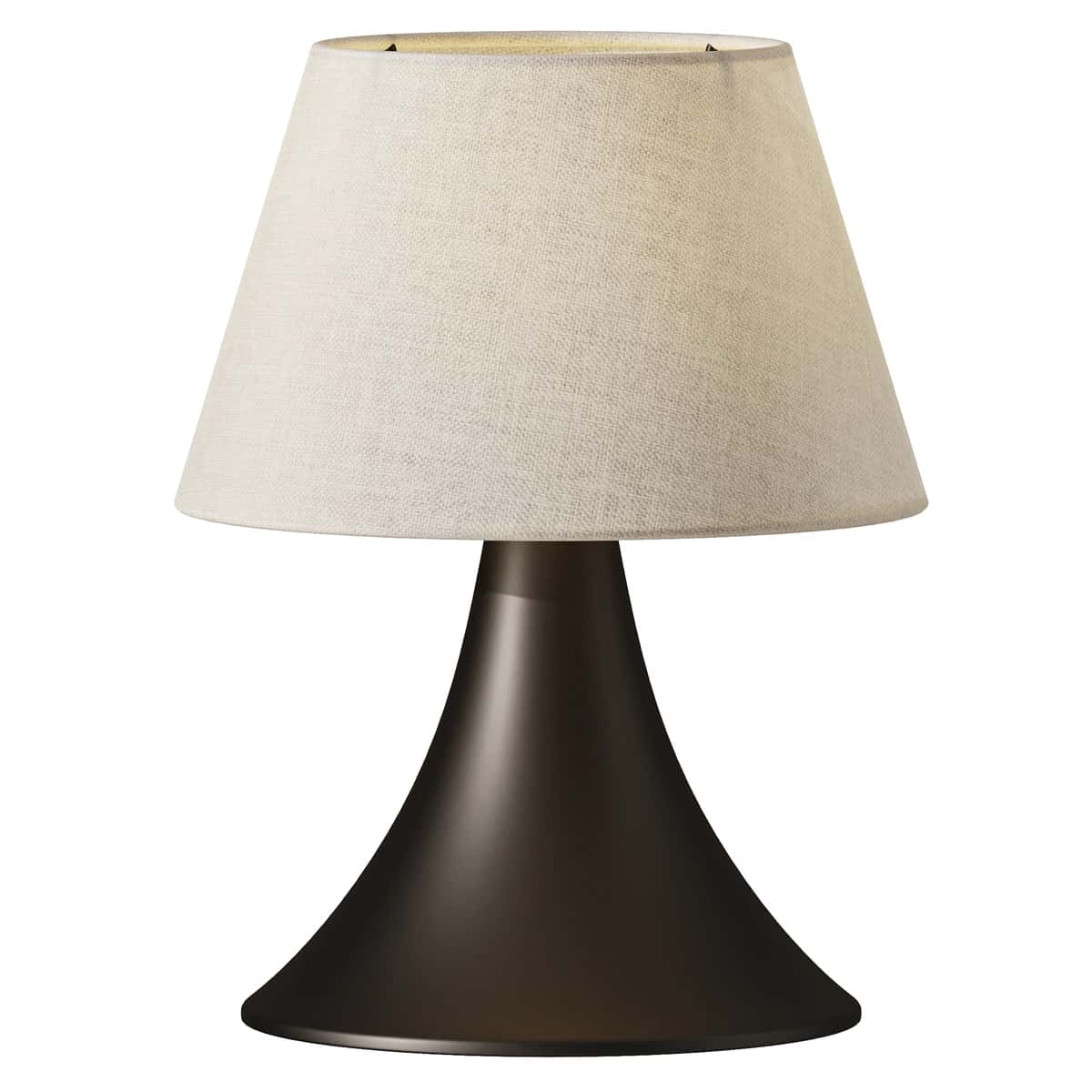Cenare bronze and linen rechargeable table lamp 1