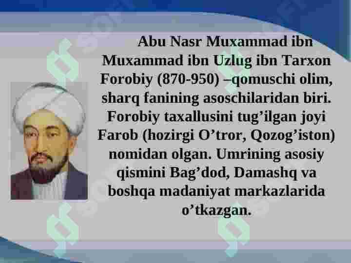 O‘RTA ASR SHARQ ALLOMALARINING MATEMATIKAGA QO’SHGAN HISSALARI 4