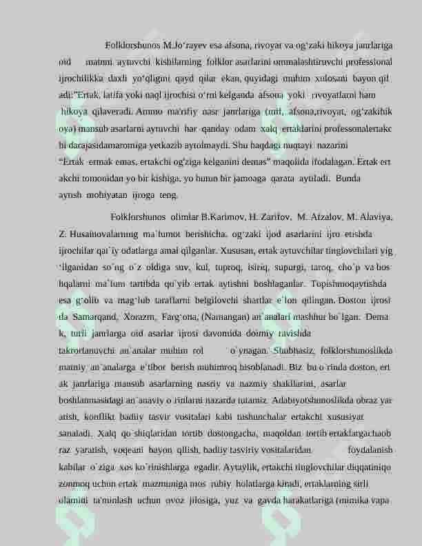 Xalq ertaklarining ijro etilish tartibi va ertakchilik an’analari (ma'lumot sifatida) 2