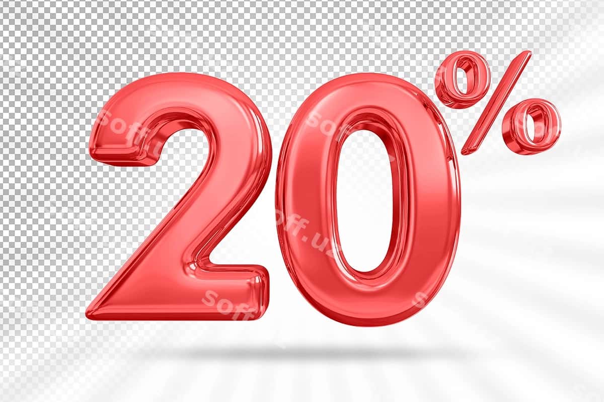 20 foiz qizil taklif 3 dollar | 20 percent red offer 3d 1
