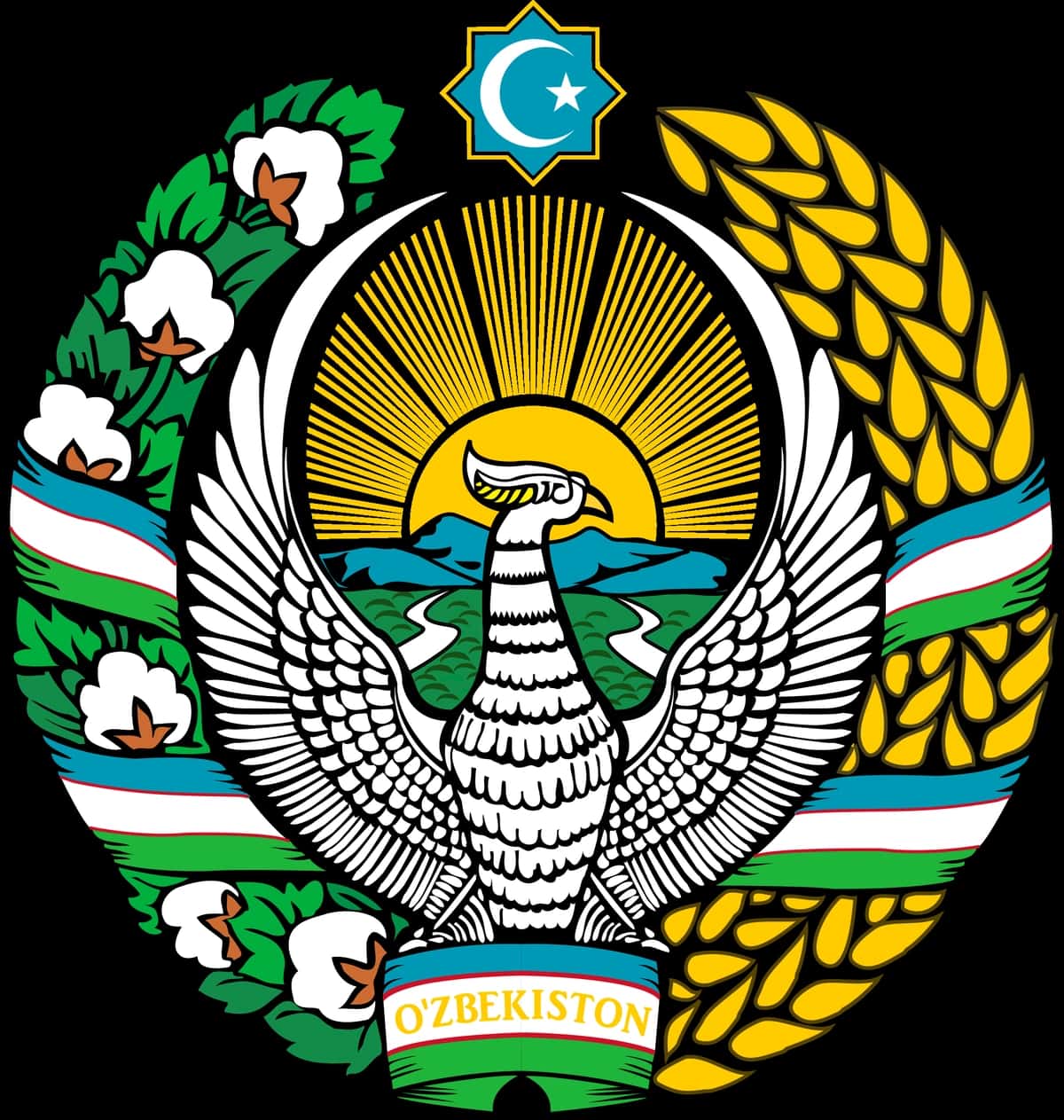 O‘zbekiston Respublikasi davlat gerbi — Bepul vektor (PDF Format) 1