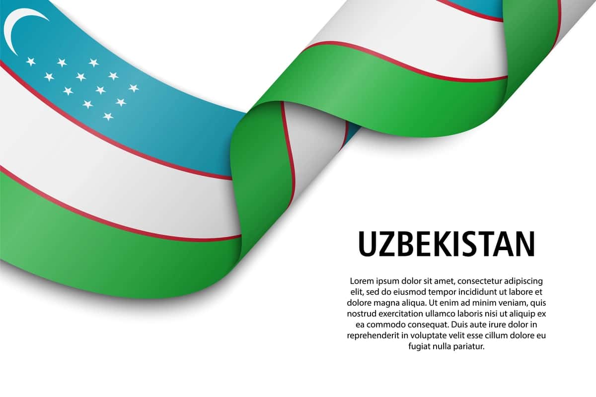 Bayroqli lentali bayroq | Waving ribbon banner with flag 1