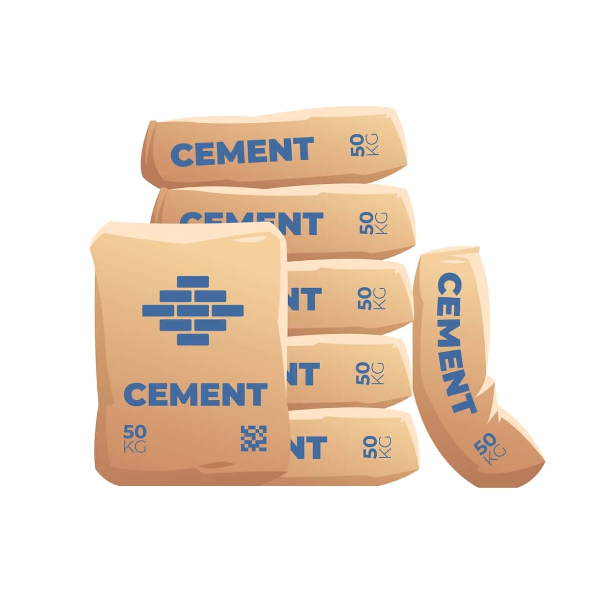 Tsement qoplari sanoat materiallari bilan qoplangan sementlangan kukunli sumka | Cement sacks pack bag cemented powder sack with industry material 1