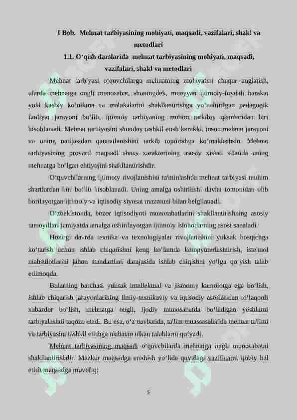 O‘qish darslarida o‘quvchilarga  mehnat tarbiyasi berish. 5