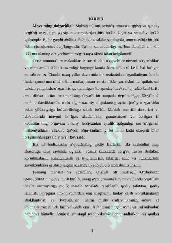 Boshlang'ich sinfda sintaksis va punktuatsiya elementlarini o`rgatish metodikasi 3