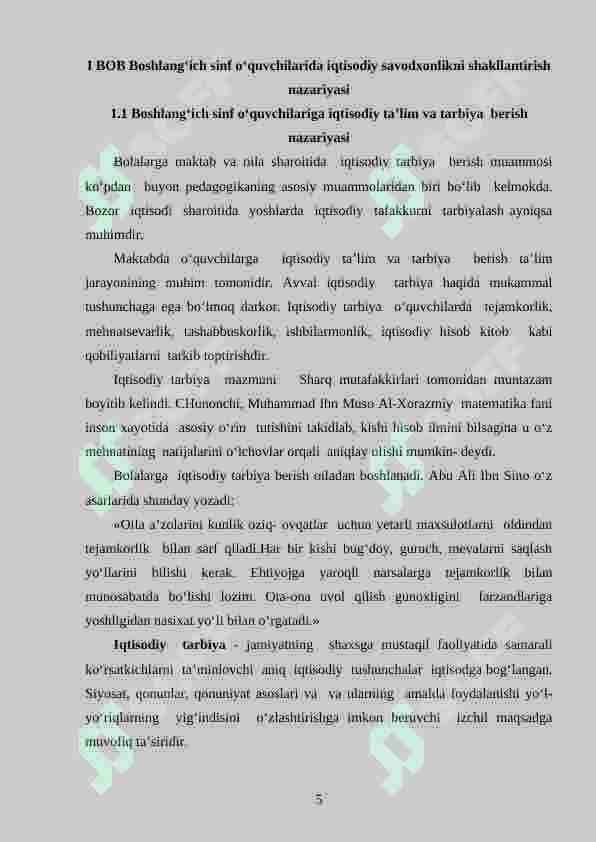 Boshlangʻich sinflarda o‘quvchilarga iqtisodiy tarbiya berish metodikasi. 5