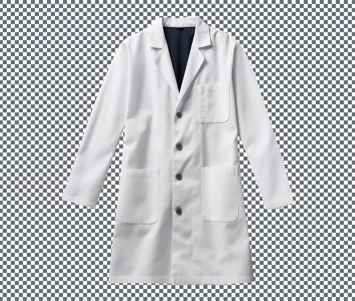 Elegant ajoyib laboratoriya paltosi izolyatsiya qilingan shaffof fon | Elegant magnificent lab coat isolated transparent background 1