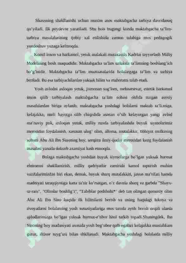 Sharq mutafakkirlarning maktabgacha yoshdagi bolalarni jismoniy tarbiyalashga oid qarashlari 3