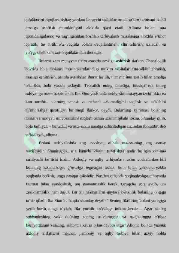 Sharq mutafakkirlarning maktabgacha yoshdagi bolalarni jismoniy tarbiyalashga oid qarashlari 7