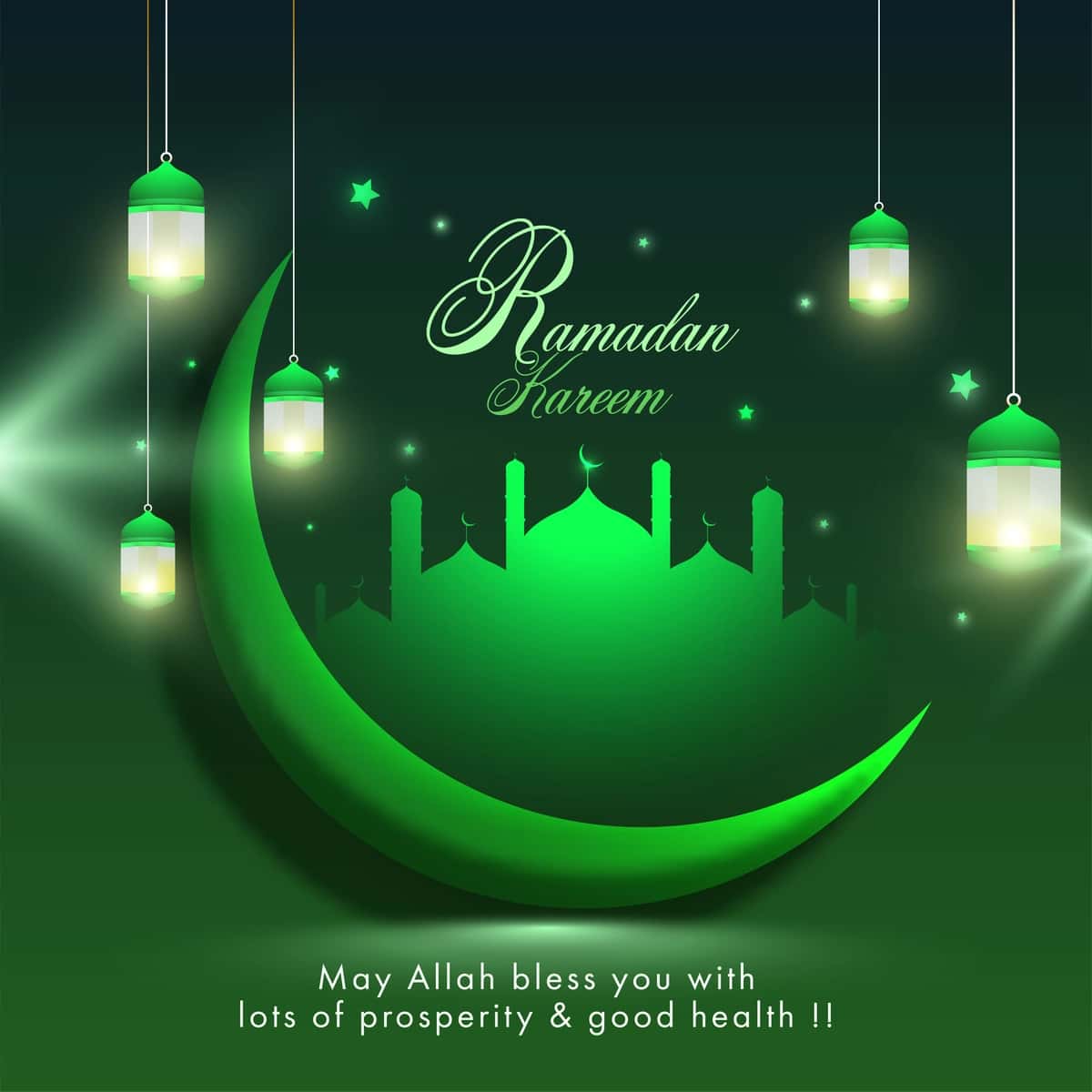 Islomning muqaddas oyi Ramazon kareem tushunchasi osilgan yoritilgan | Islamic holy month ramadan kareem concept with hanging illuminated 1