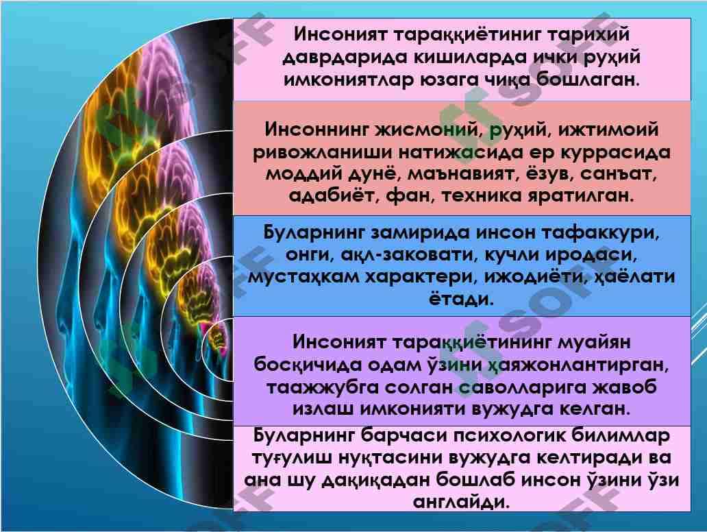 Psixologiya fanining rivojlanishning asosiy bosqichlari 2