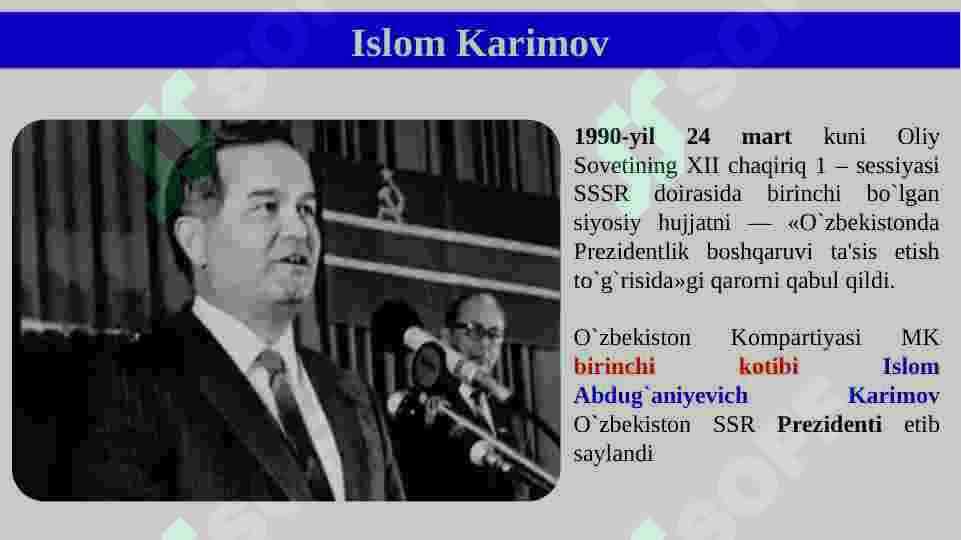O‘zbekiston mustaqillikka erishish ostonasida 3