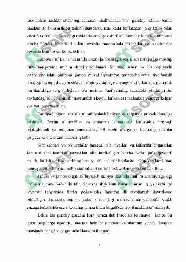 Jamoani shakillantirishning istiqbol rejalari 4