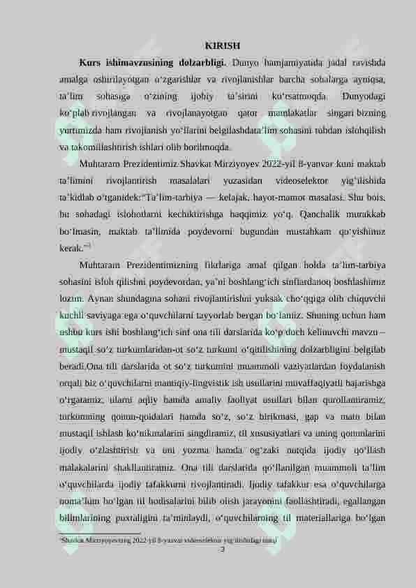 2-sinflarda “Ot” mavzusini ijodiy tashkil qilish 3