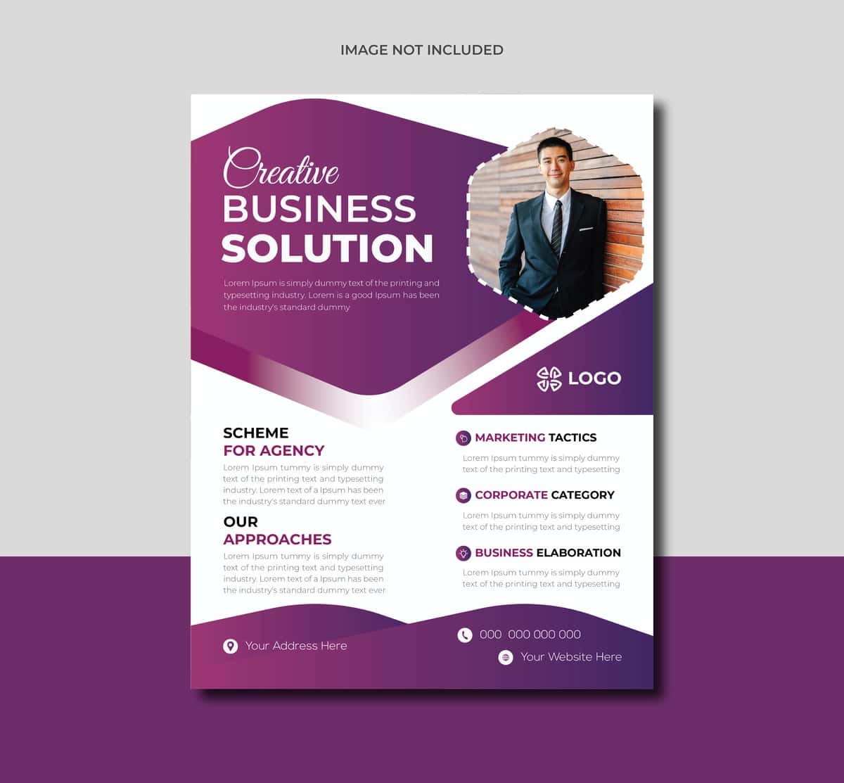 Zamonaviy korporativ biznes varaqasi shabloni afisha dizayni | Modern corporate business flyer template poster design 1