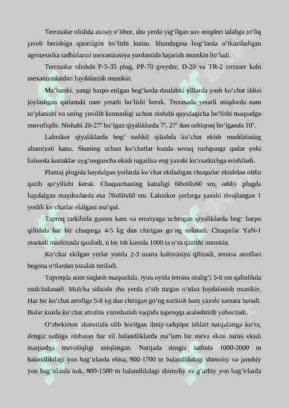 Tog'li yerlarda mevachilik 3