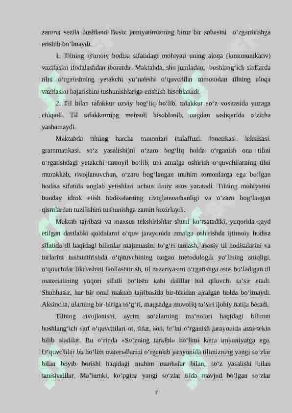 Boshlang‘ich sinflarda so‘zning morfemik tarkibini o‘rgatish metodikasi 7