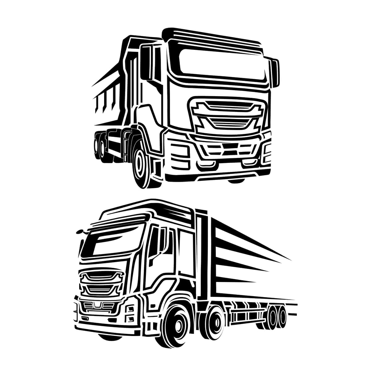 Yapon yuk mashinasi silueti | Japanese truck silhouette 1