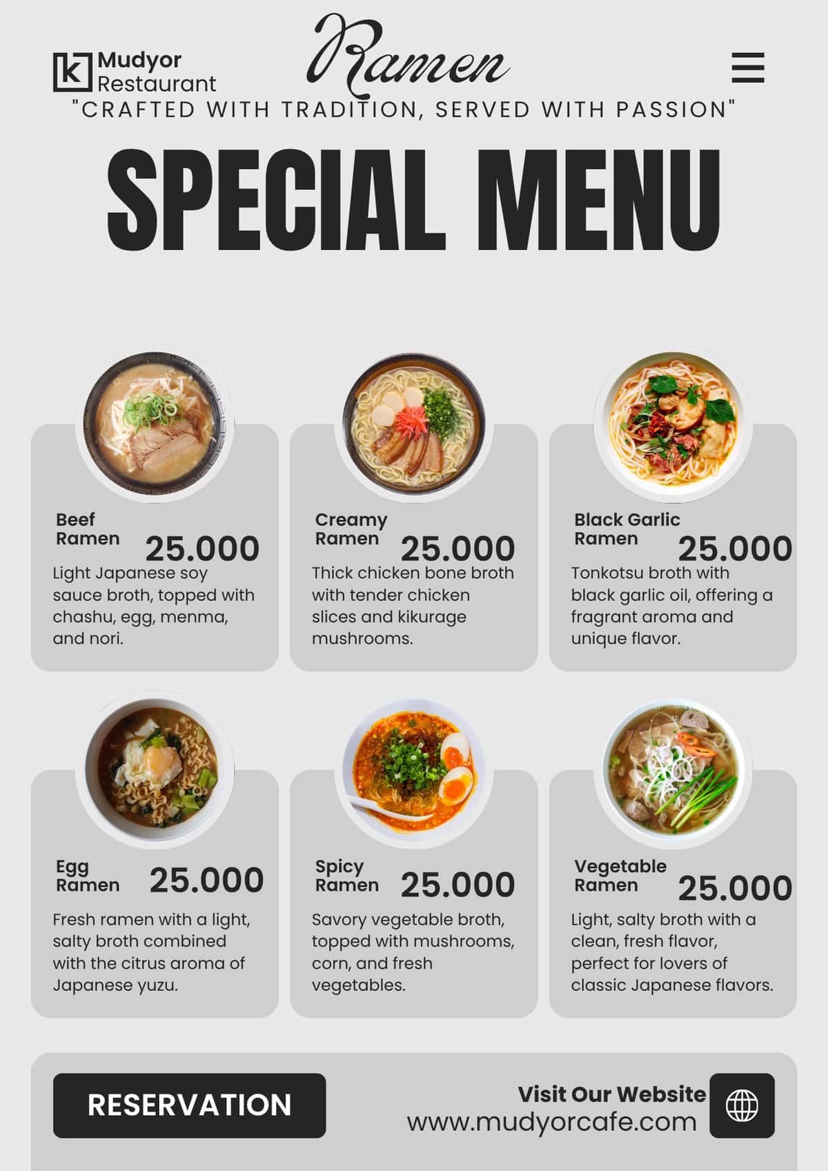 Restauran menu 1