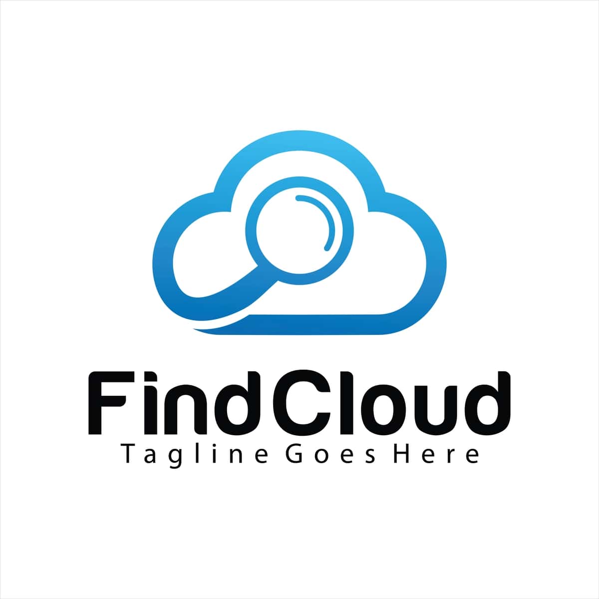 Bulut logotipi dizayn shablonini toping | Find cloud logo design template 1