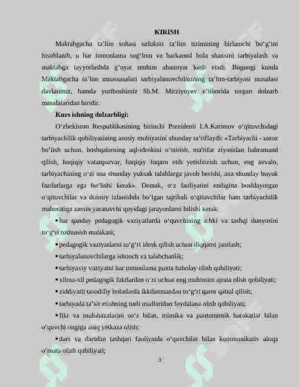 BOLALAR JAMOASINI SHAKILLANTIRISHGA YORDAM BERUVCHI SHART-SHAROITLAR. 3