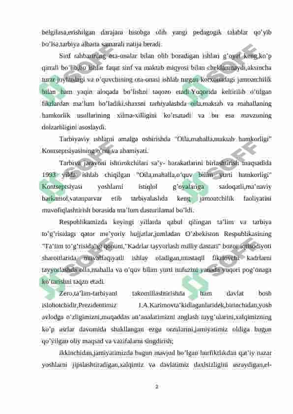 Tarbiya jarayonida oila, mahalla hamda ta’lim muassasalarining hamkorligini yo’lga qo’yish shakl va metodlari 2